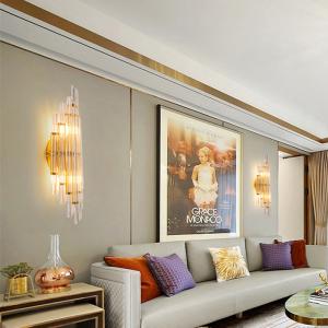 Wholesale Postmodern Crystal Wall Lamp Creative Home Living Room Golden Luxury Light project wall lamp (WH-OR-157) from china suppliers