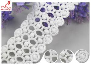 Wholesale Circle Embroidery Water Soluble Lace With 100% Cotton / Ladder Lace Trim from china suppliers