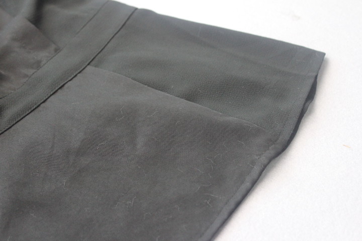 Black Color Long Sleeve Chiffon Shirt / Round Neck Blouse Cotton Material