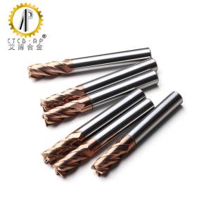 Wholesale CNC TiAlSiN Coating Cemented Carbide 4 Flute Milling Cutter from china suppliers