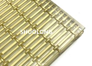 Wholesale Oxidized Aluminum Glass Laminated Wire Mesh Gold Color For Sandwich Glass from china suppliers