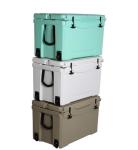 75L Wheeled Rotomolded Cooler Box , Insulated Ice Box With PU Insulation