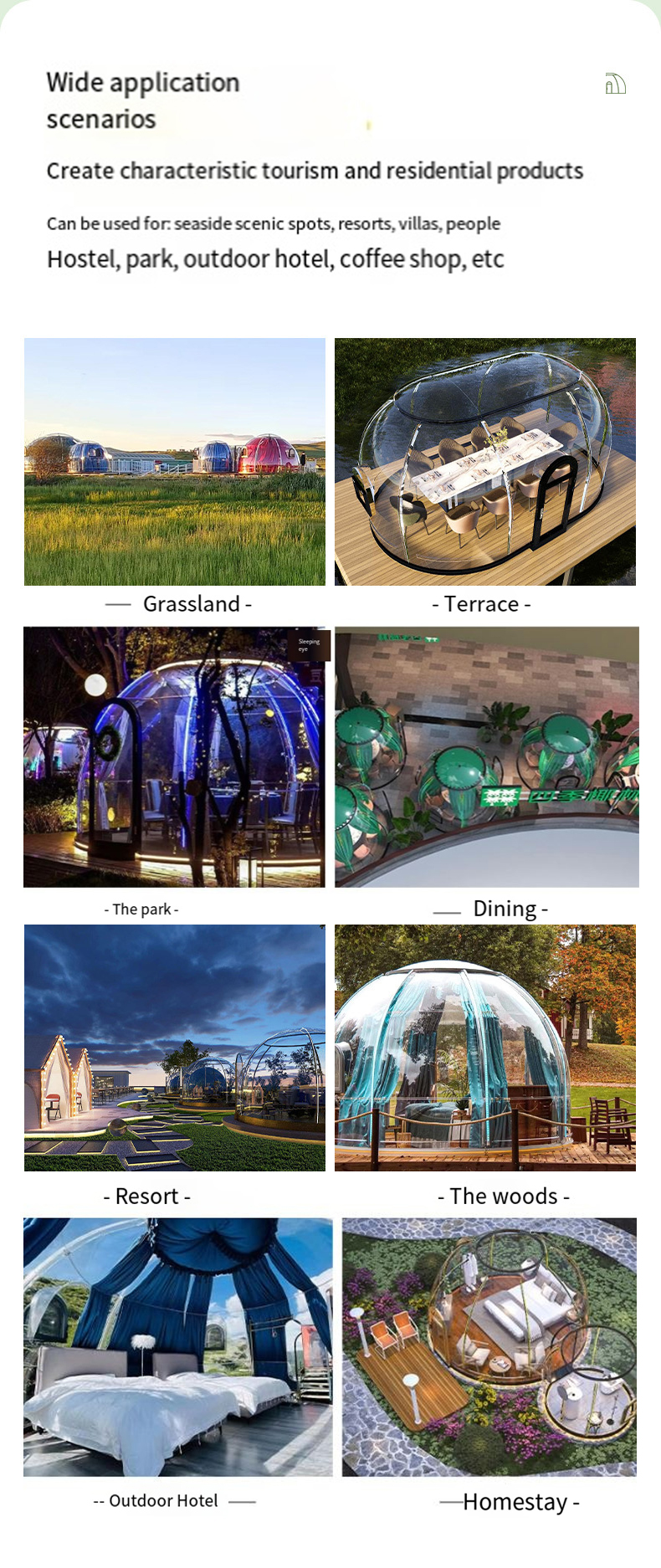 Star Room Transparent Tents For Outdoor Camping Bar Villa Hotel Bubble Room