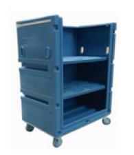 Wholesale Large Capacity Grey PE Plastic Hotel Laundry Cart For High Volume Linen Transport from china suppliers