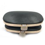 Manufacturer plastic oval box shell metal purse frame for handbag