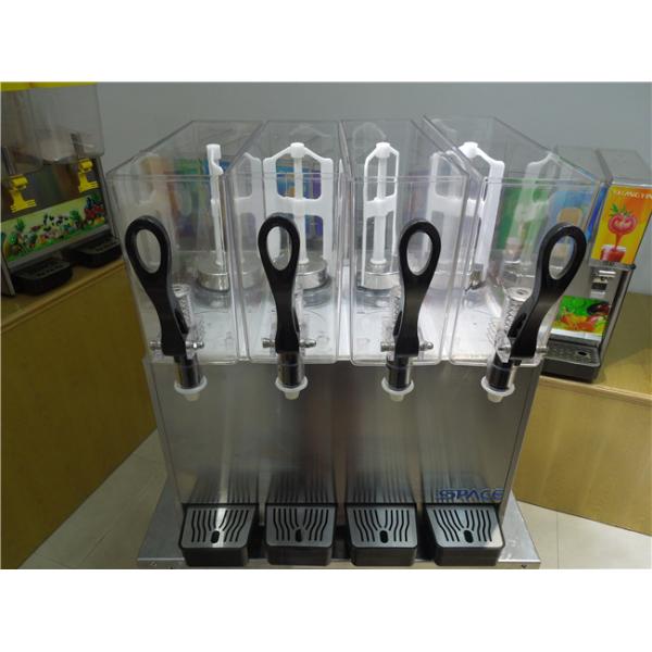 4 X12L Commercial Juice Dispenser Machine , Refrigerated Beverage Dispenser