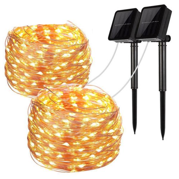 LED Outdoor Solar Lamp String Lights 100/200 LEDs Fairy Holiday Christmas Party
