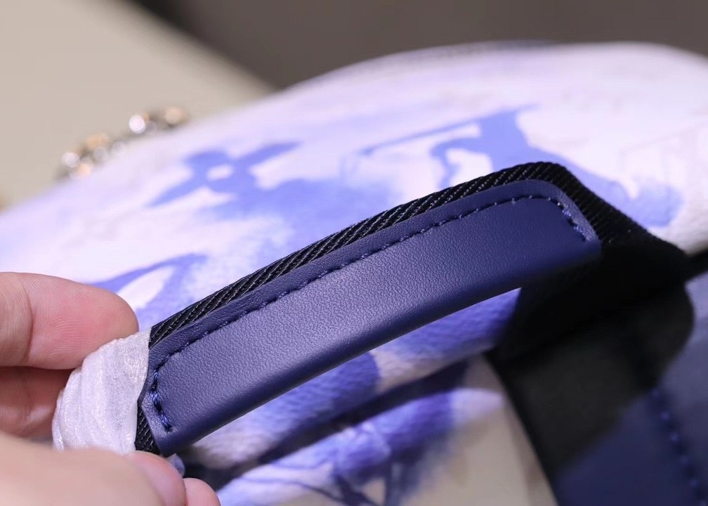 Watercolor Blue Canvas Backpack