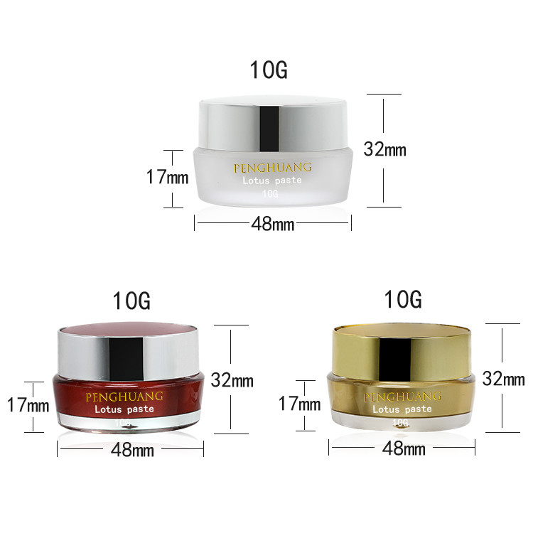 Skin Care Plastic Acrylic Eye Face Cream Glass Jar Empty Cosmetics Packaging 10g