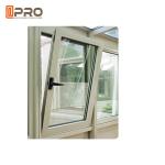 Wood Grain Casement Glass Tilt N Turn Windows Double Glazed Aluminum Profile