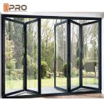 Energy Saving Aluminum Folding Doors High Temperature Resistant Color Optional