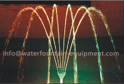DN25 Fan Shape Garden Fountain Nozzle Adjustable 5m With Single Jet Line