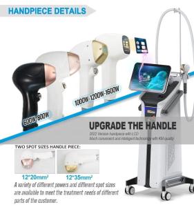 Wholesale Customizable Fluence Diode Laser Hair Removal Machine 1200W Power from china suppliers