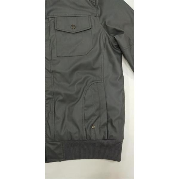 Faux Leather Padded Puffer Jacket
