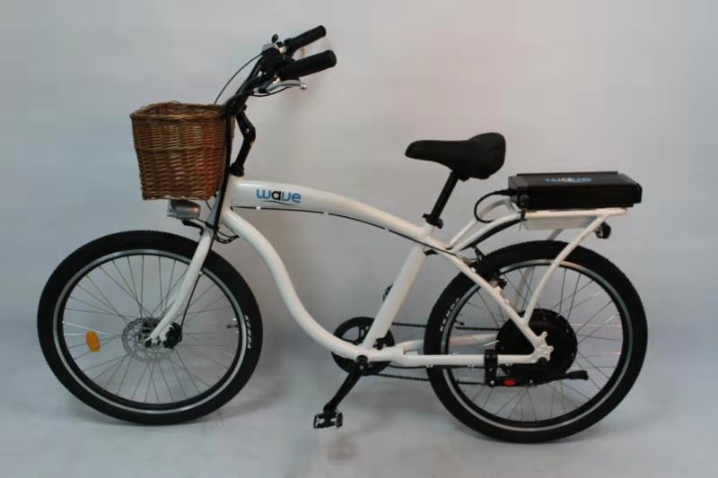 48V 500W 750W Beach Cruiser Electric Bike 6 Speed Rear Hub Motor Bicycle 48V 10.4Ah