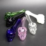 Simple Design Heady Glass Hand Pipe For Tobacco Customized Label