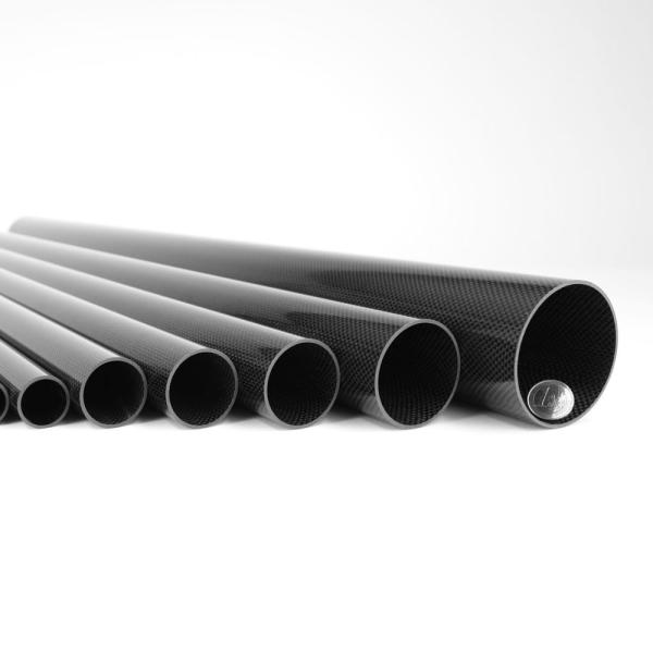 Wall Thickness 2mm Ø 28mm X Ø 24mm Carbon Fiber Tube Low Weight With Maximum