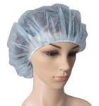 Nonwoven PP Round Bouffant Cap For Food Industry And White Blue Red Pink Hair