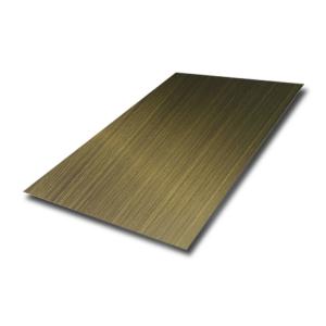 Wholesale 304 316 Brushed Bronze Antique Stainless Steel Sheet Wall Decoration 2mm Thickness from china suppliers