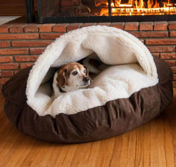 dark grey dog bed