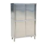 Modular Stainless Steel Kitchen Cabinets , 0.8mm Double Sink Kitchen Cabinet