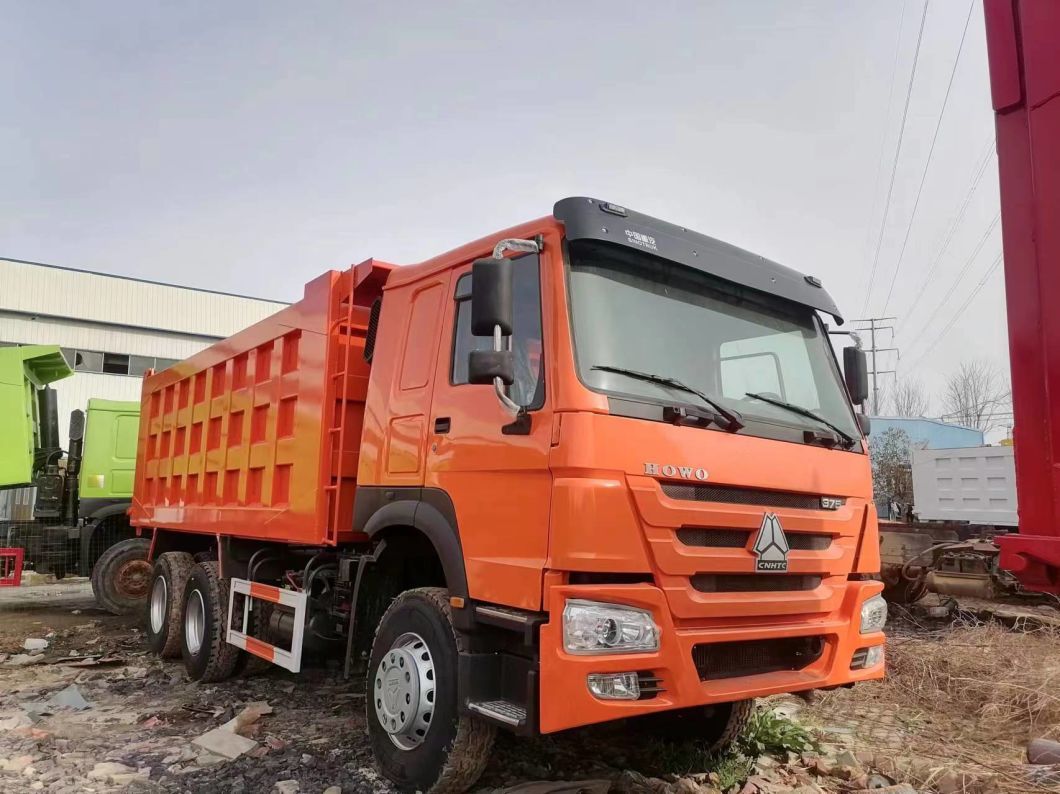 Orange HOWO Dump Truck 6*4 10 Wheels