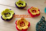 Retro Fashion Cotton Crochet Lace Collar Gorgeous Flower Motif Neckline Faux