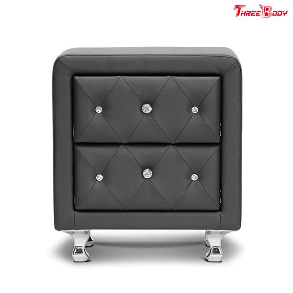 Crystal Tufted Upholstered Contemporary Bedroom Furniture Faux Leather