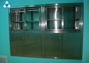 Wholesale Drug Storage Hospital Air Filter Stainless Steel Medical Cabinets With Manual Sliding Half - Glass Door from china suppliers