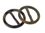 Plastic Buckles 2 Holes Horn Effect 56mm Use For Bag Coat Outerwear