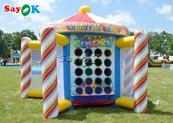 Inflatable Obstacle Course Ultimate Sport 5 In1 Carnival Inflatable Midway Dartboard Toss Game