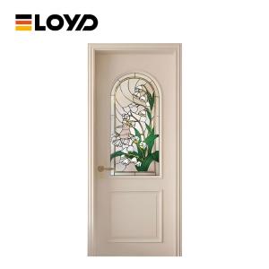 Wholesale Double Sidelites Interior Glass French Doors Wood Finish Aluminium from china suppliers