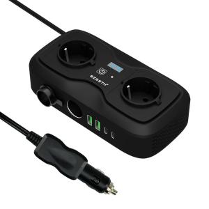 China Car Power Inverter Dc 12v To 110v Ac Dual Usb 3.1A GaN PD Quick Charger on sale