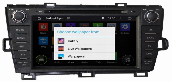 Ouchuangbo Car Radio GPS Media DVD Player for Toyota Prius 2009-2013 (Right) Android 4.4 Bluetooth 3G Wifi OCB-8004RD