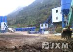 Concrete Batching Twin Shaft 165.5kw Cement Mixing Plant