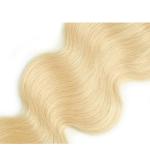 7A Body Wave Blonde Brazilian Curly Hair 613 Colored Hair Extensions No Chemical