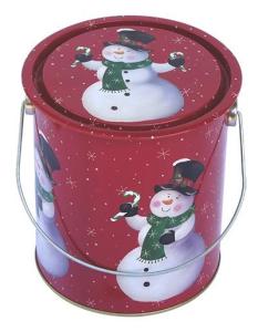 Wholesale Popular Christmas Tin Box Holiday Gift Tins with Handle Christmas Candy Tins 0.23mm Thickness from china suppliers