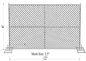 Wholesale Chain Link Fence Panels 6'x12' from china suppliers