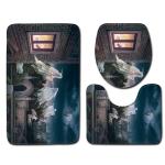45cm*75cm Toilet Mat Set Absorbent Non Slip Restroom Rug Set