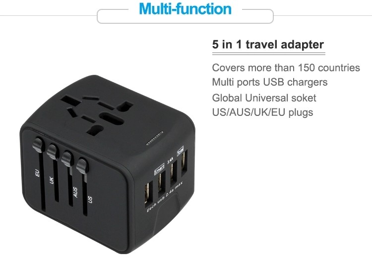 Mini Size Universal Travel Adaptor / International Power Adapter For Business Trip