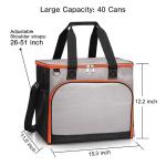 40 Cans Insulated Cooler Tote Bags Stylish With Insulated Compartment Hiking BBQ