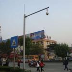 Hot Roll Steel Cctv Camera Mounting Poles , Telescopic CCTV Surveillance Camera