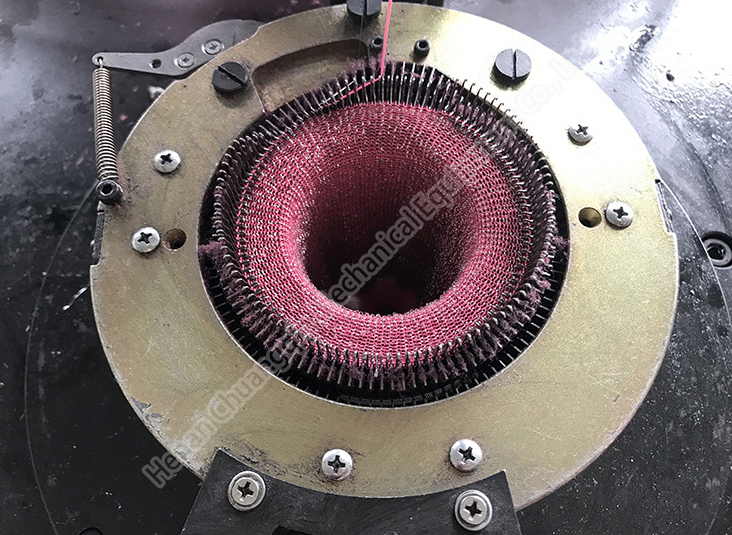 220v Cloth Bath Strip Knitting Machine Vertical Steel Wire Sponge Rub Machine Steel Wire Sponge Scrubber Machine