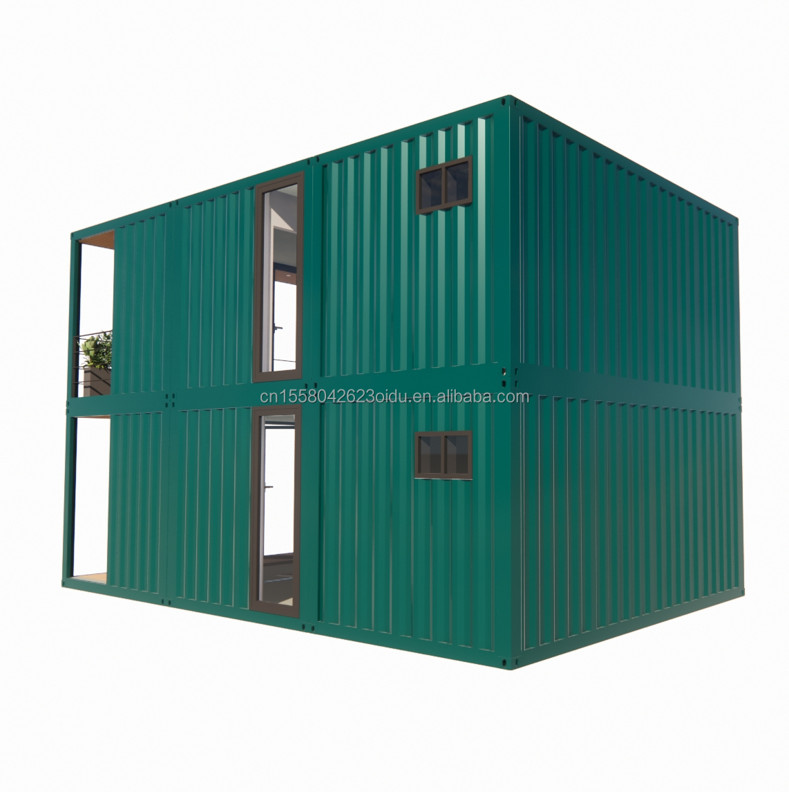 Customizable Double-Story Container House for Seaside Vacation Fireproof Prefabricated Forest Villa Resort Sizes 20ft 40ft