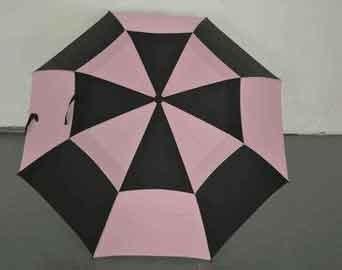Straight Vented Golf Umbrella , Windproof Collapsible Golf Umbrella Plastic