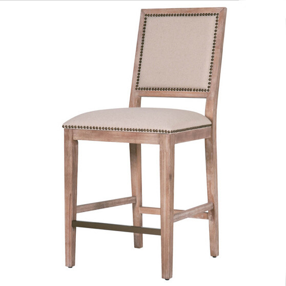 2018 New Furniture rustic bar stools with solid wood high bar chair