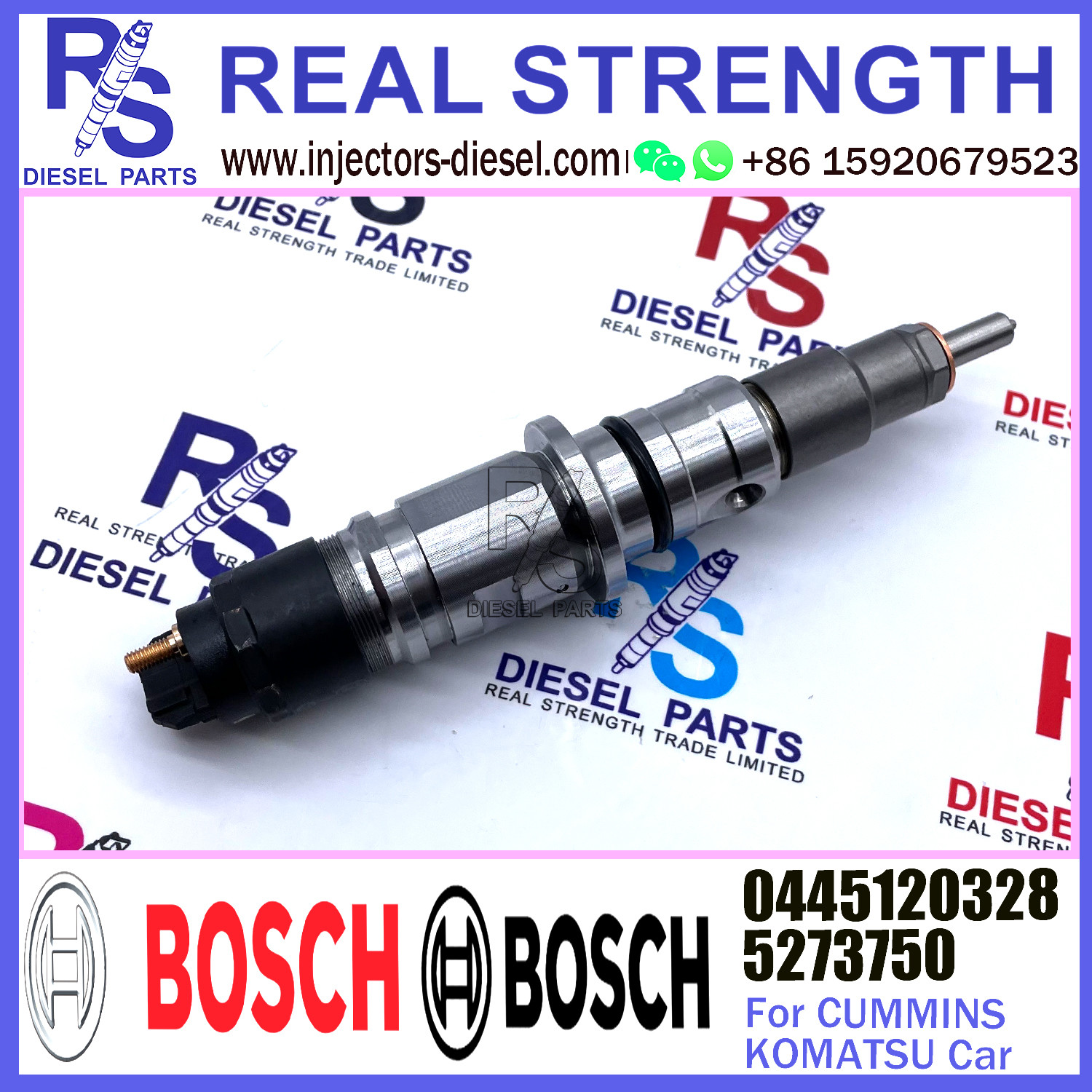 0445120328 5273750 BOSCH Diesel Injector For Cummins And Komatsu