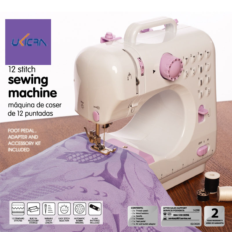 12 Stitch Pattern Mini Electric Sewing Machine Household in Market with Multi-Function