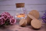Agglomerated Tapered Cork Stopper DIY Candle Glass Jar Cork Lid ISO9001