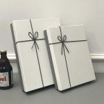 Silk Bowknot Cardboard Paper Gift Box Packaging For Gift Wrapping Custom